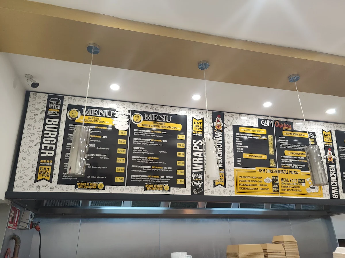 Menu, Gym Chicken