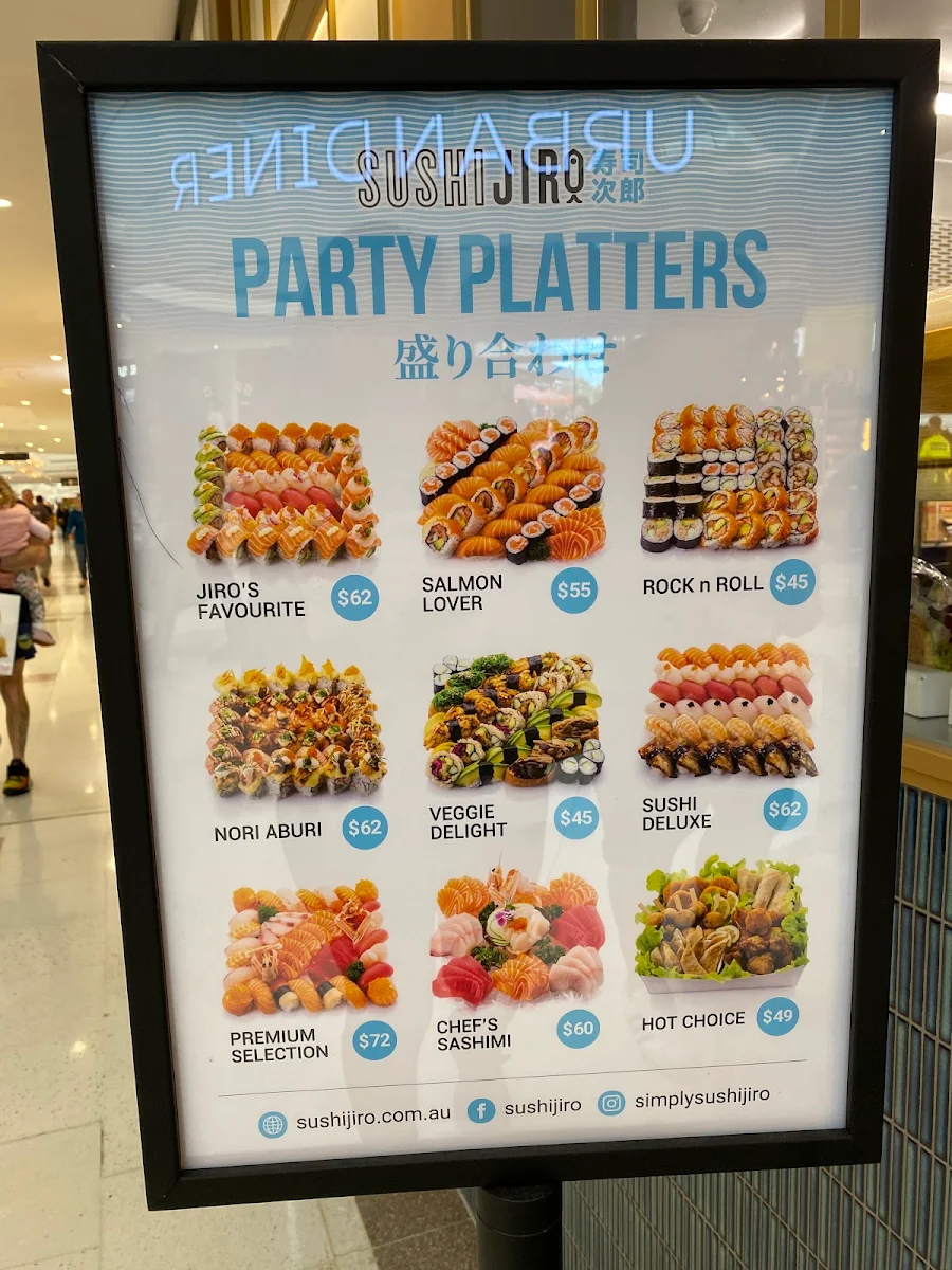 Menu, Sushi Jiro Werribee