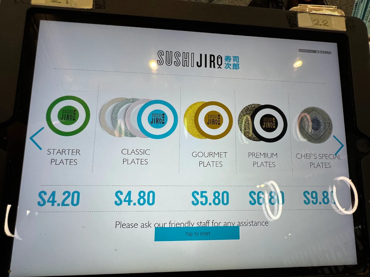 Menu, Sushi Jiro Werribee