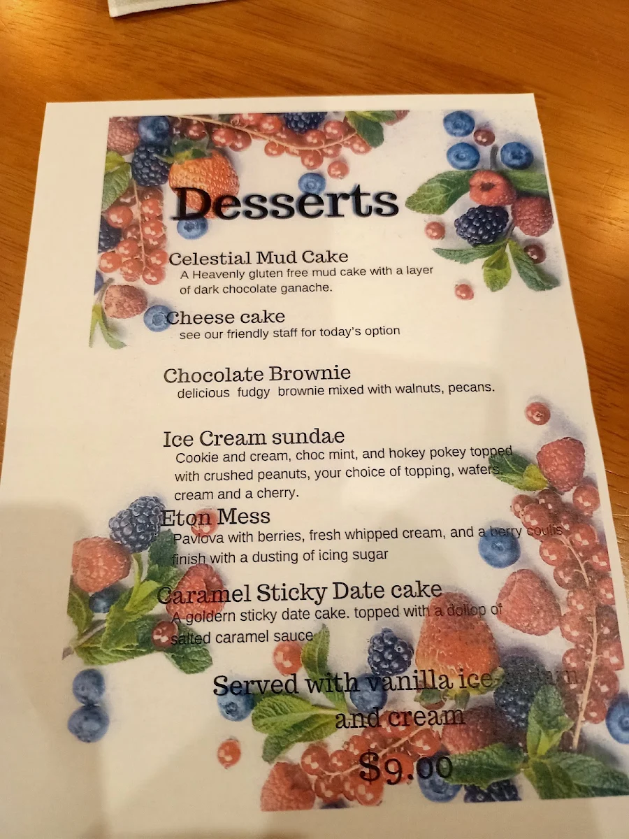 Menu, Deception Bay Tavern
