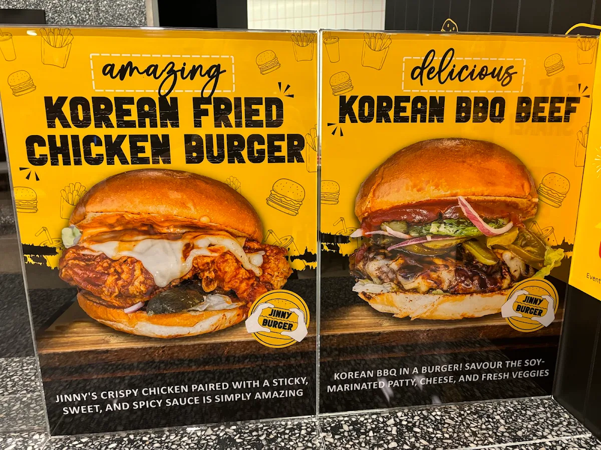 Menu, Jinny Burger North Sydney