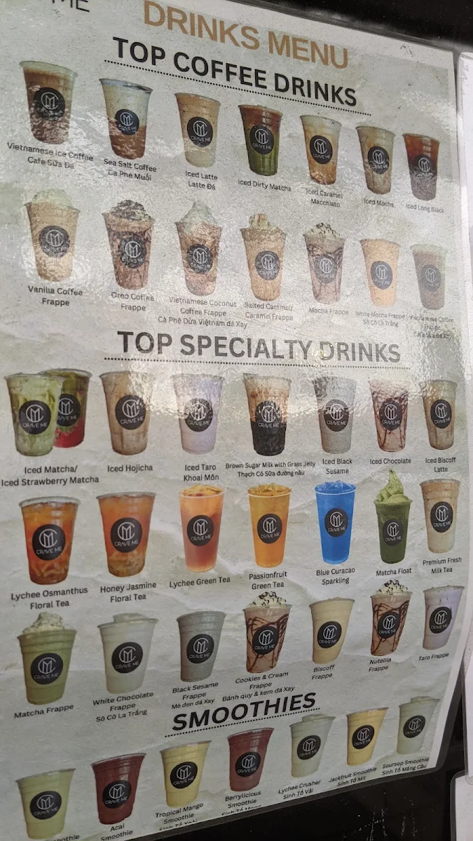 Menu, Crave Me