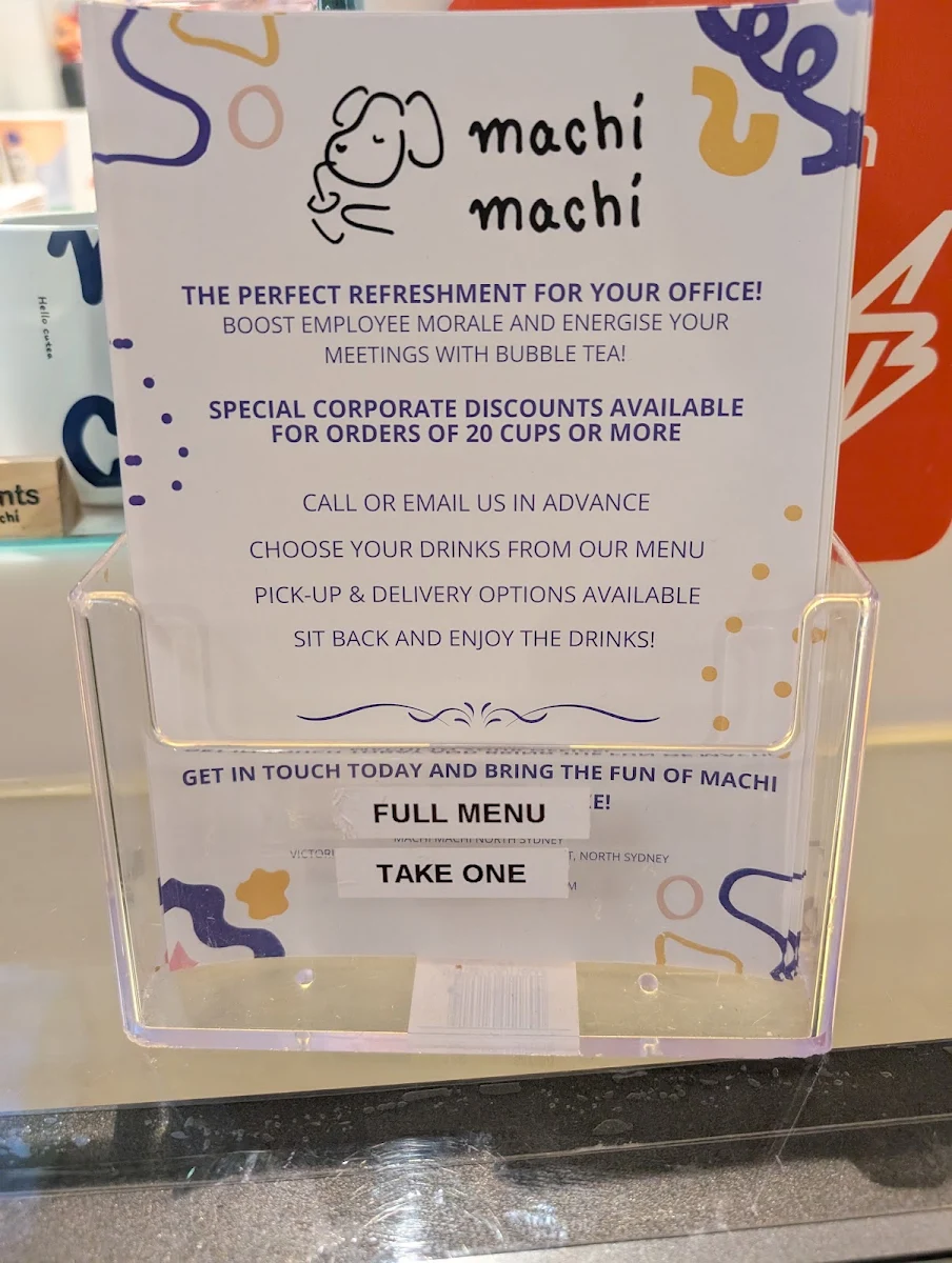 Menu, machi machi