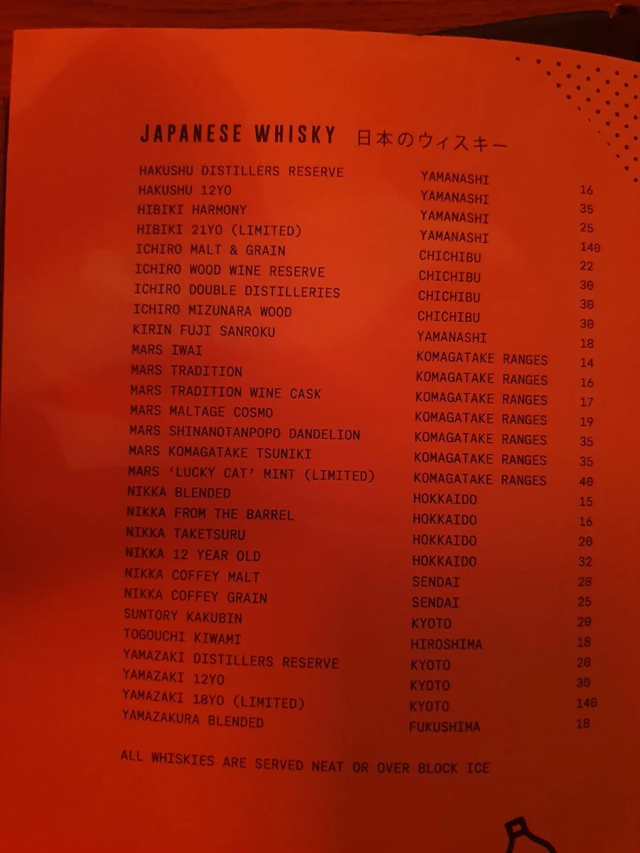 Menu, Goros