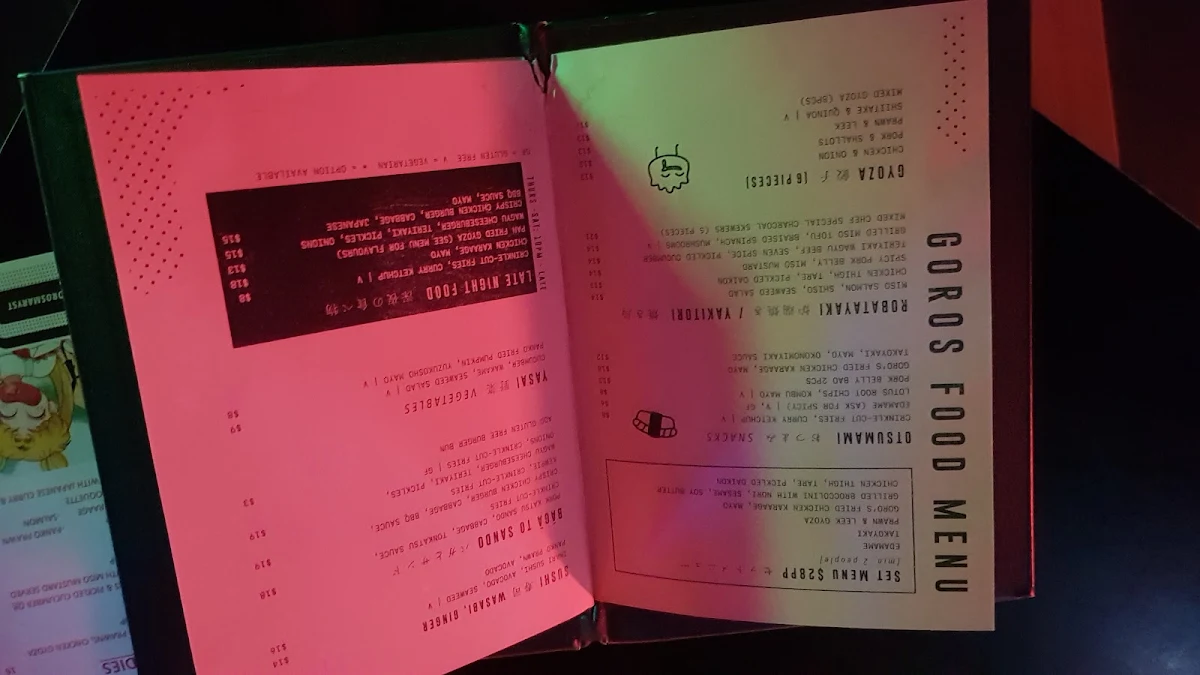Menu, Goros