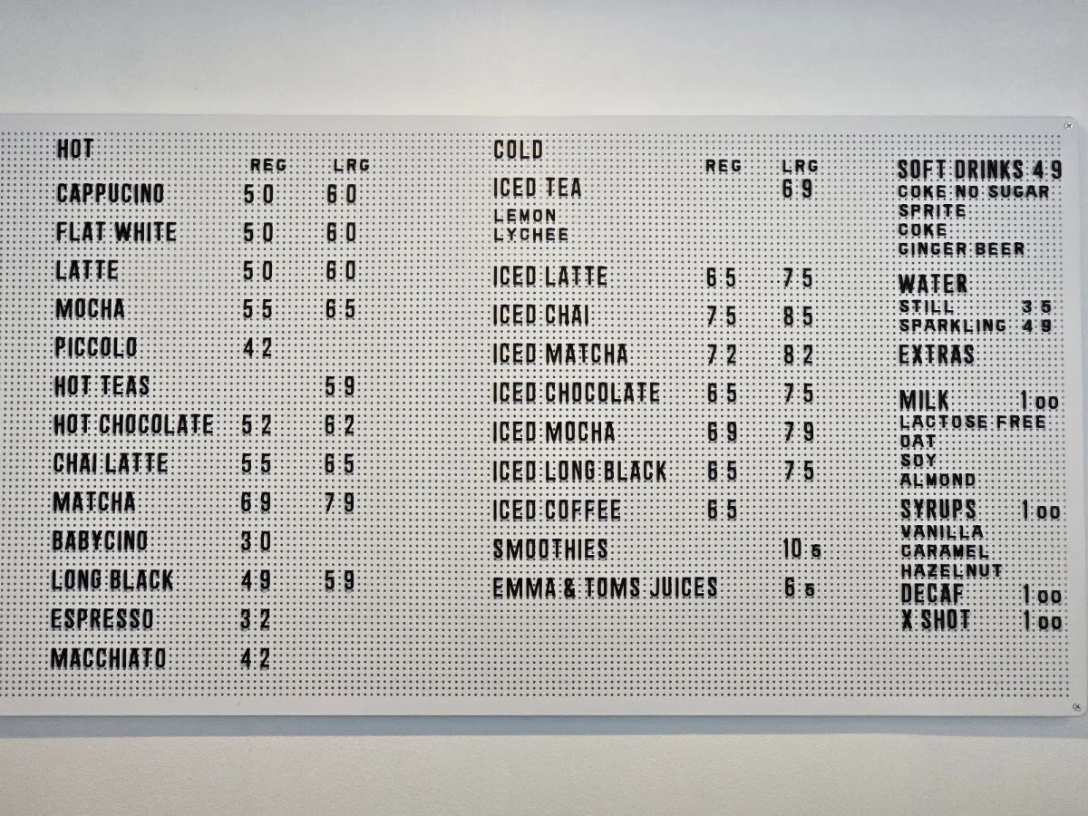 Menu, Beans Rolls & Bowls