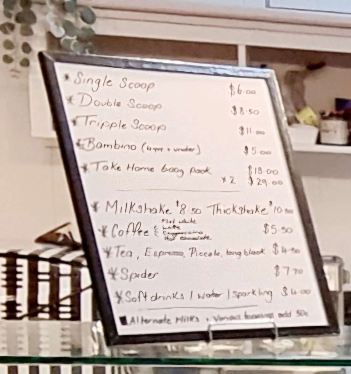 Menu, Gelato & Co. Award winning gelato