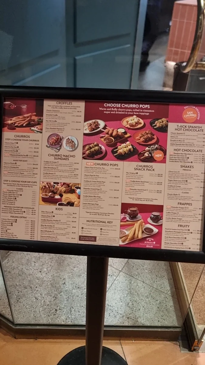 Menu, San Churro Southgate