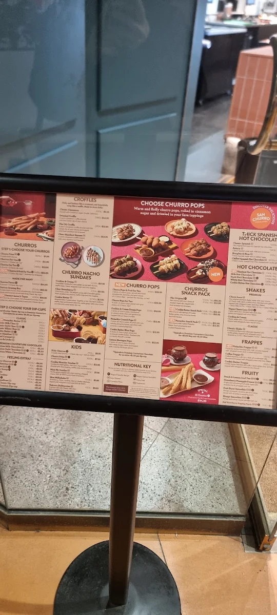 Menu, San Churro Southgate