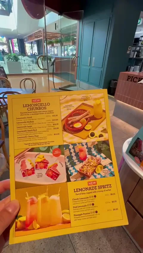 Menu, San Churro Southgate