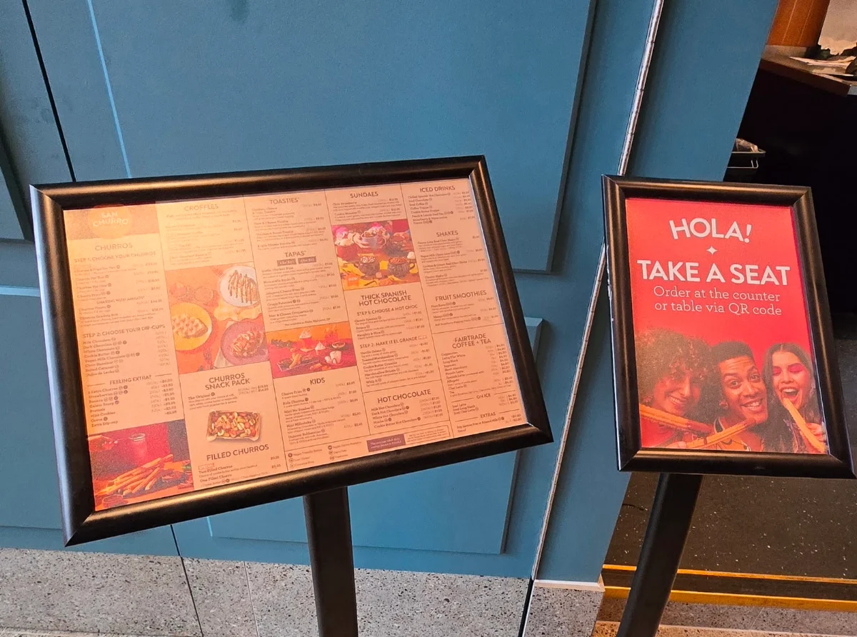 Menu, San Churro Southgate