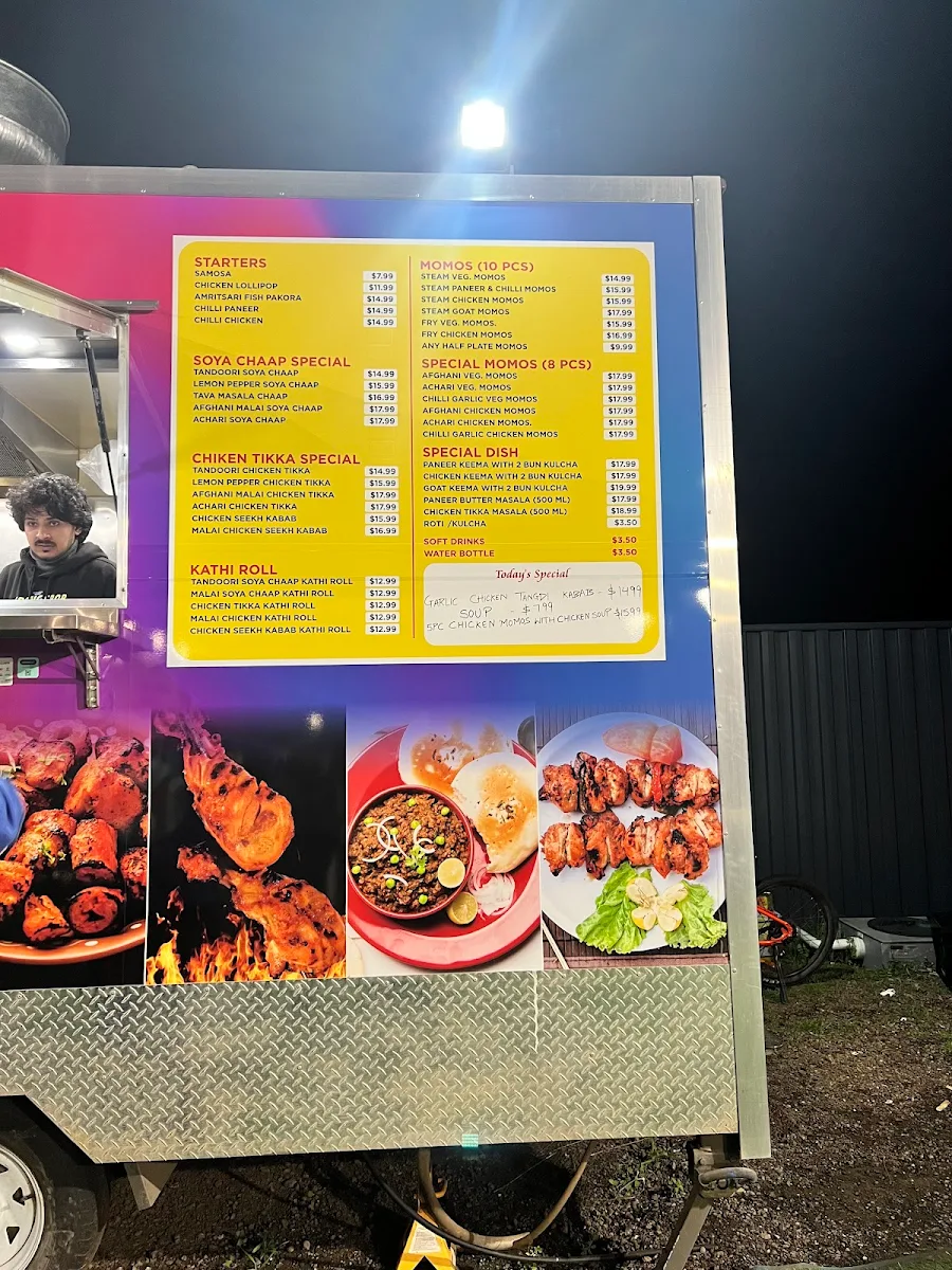 Menu, Tikka & Momos