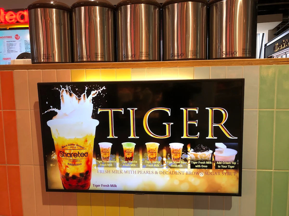Menu, Sharetea Homebush