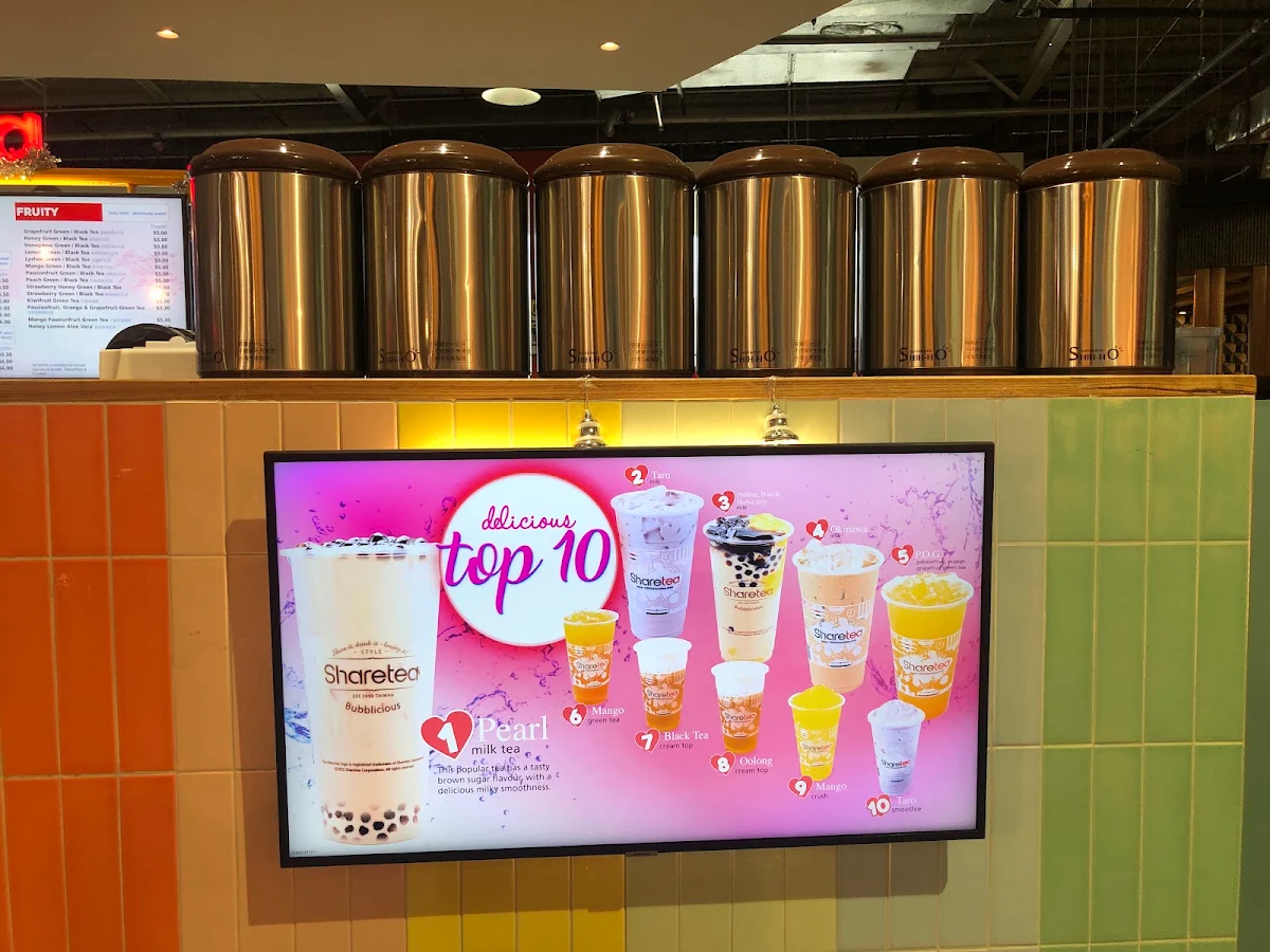 Menu, Sharetea Homebush