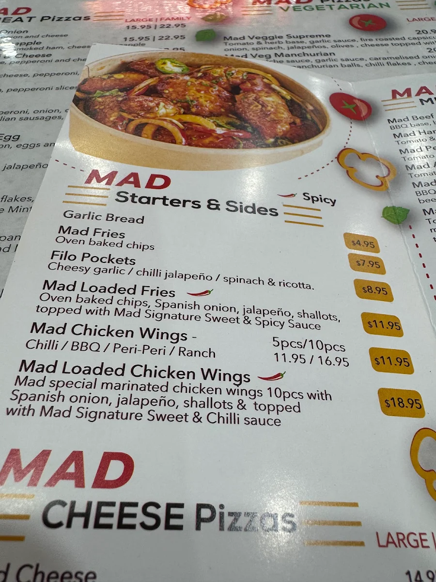 Menu, Madtoppings Hornsby