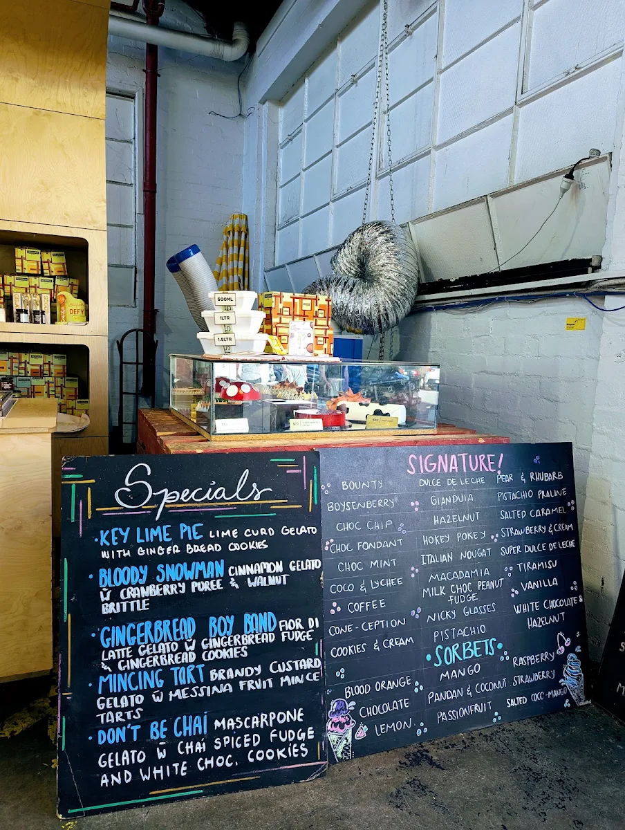 Menu, Gelato Messina Brunswick East