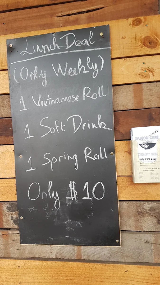 Menu, Saigon Cafe