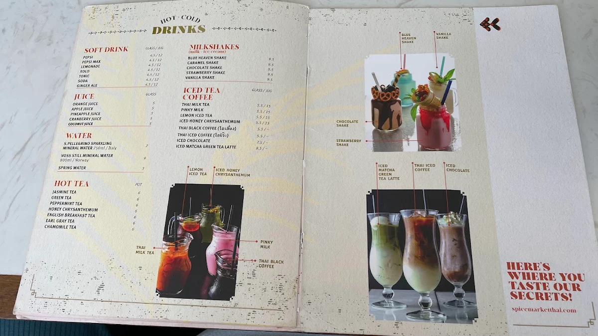 Menu, Spice Market - Karrinyup