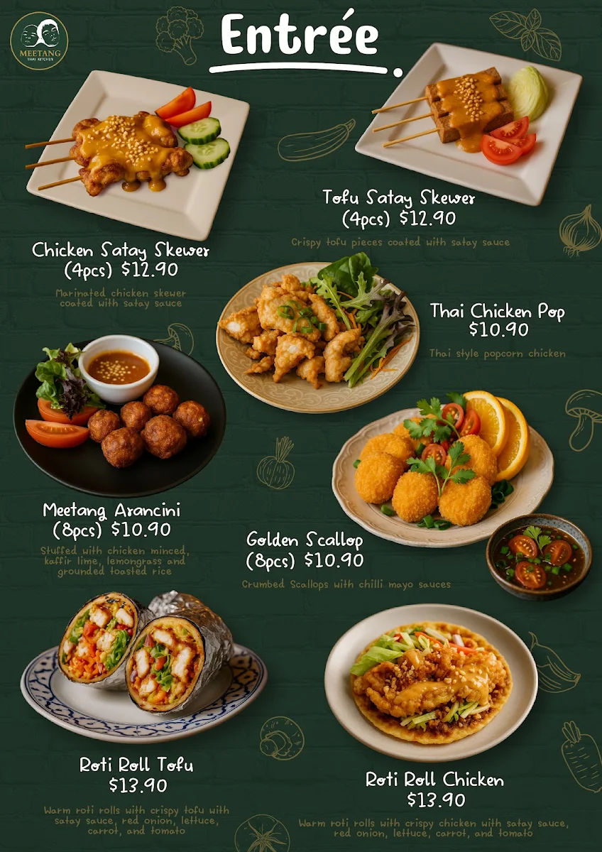 Menu, Meetang Thai Kitchen - Mooroolbark