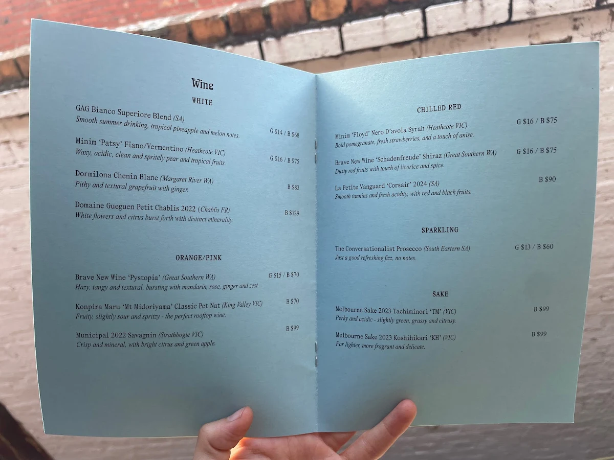 Menu, Misc Rooftop