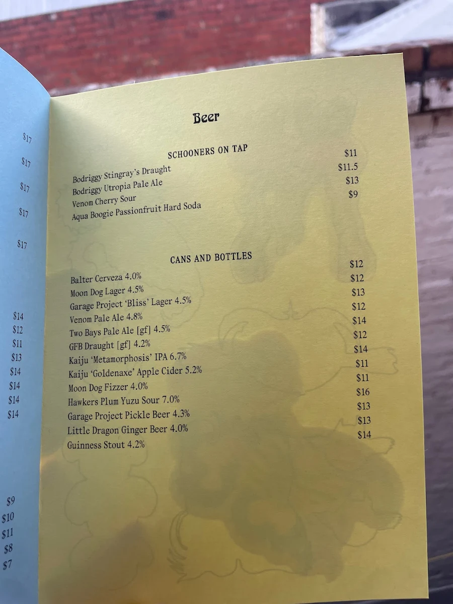 Menu, Misc Rooftop