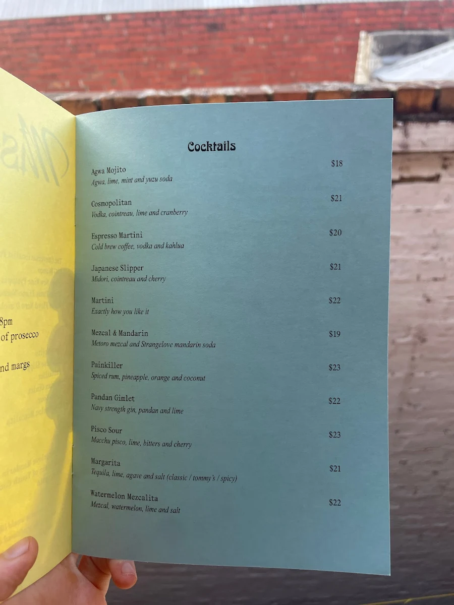 Menu, Misc Rooftop