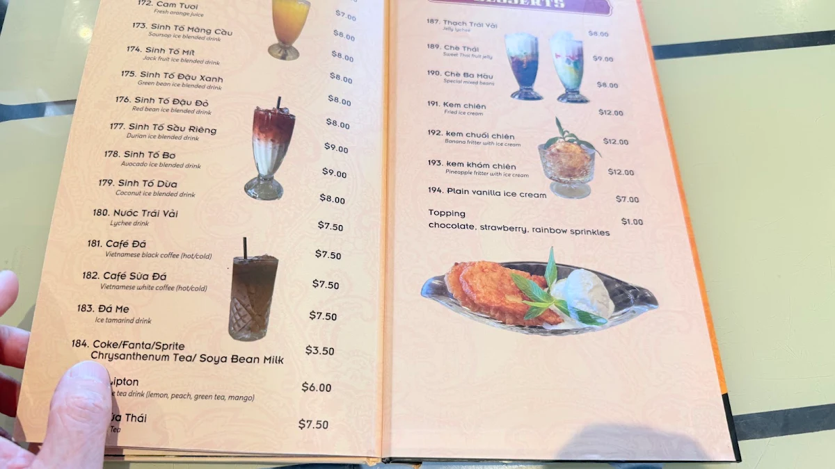 Menu, Tra Vinh Girrawheen Vietnamese Restaurant