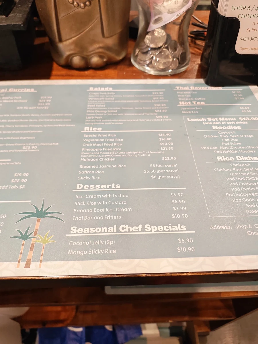 Menu, Pad Thai Chisholm
