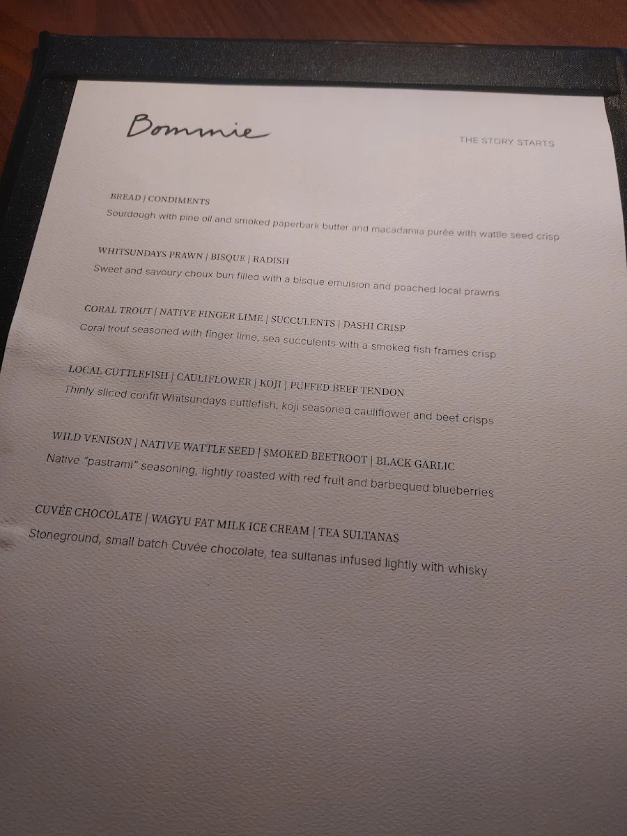 Menu, Bommie