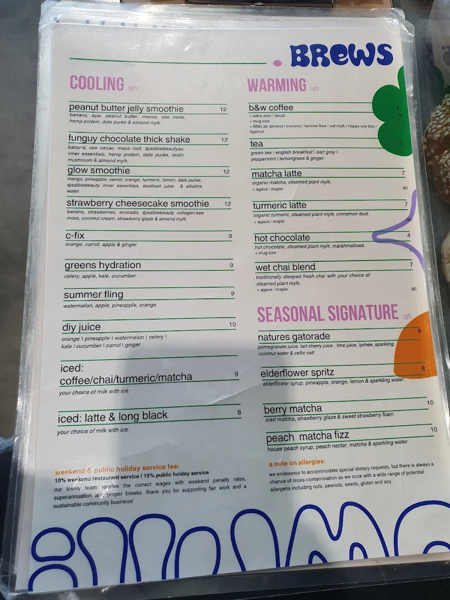 Menu, Illume Cafe Bakery