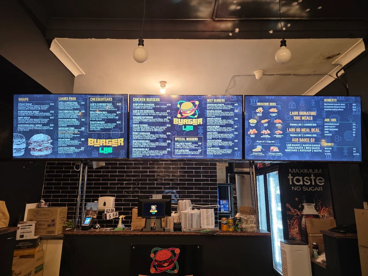 Menu, Burger Lab