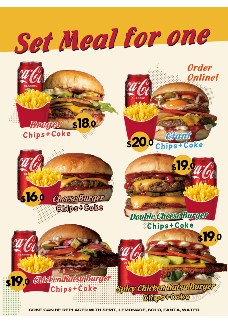 Menu, Broger