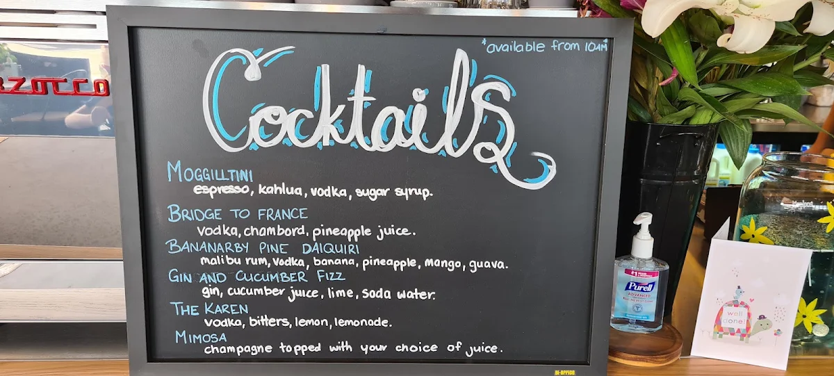 Menu, Moggill Cafe & Espresso Bar