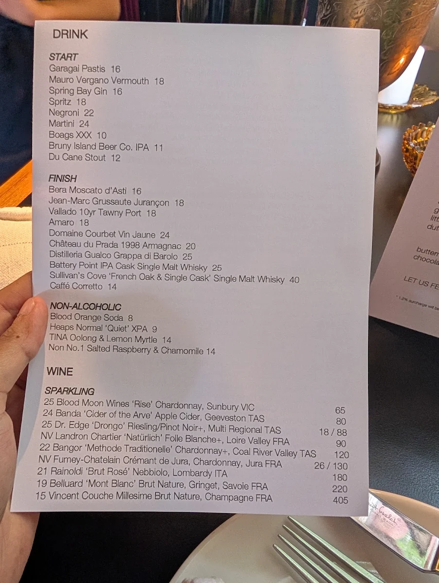 Menu, Ogee