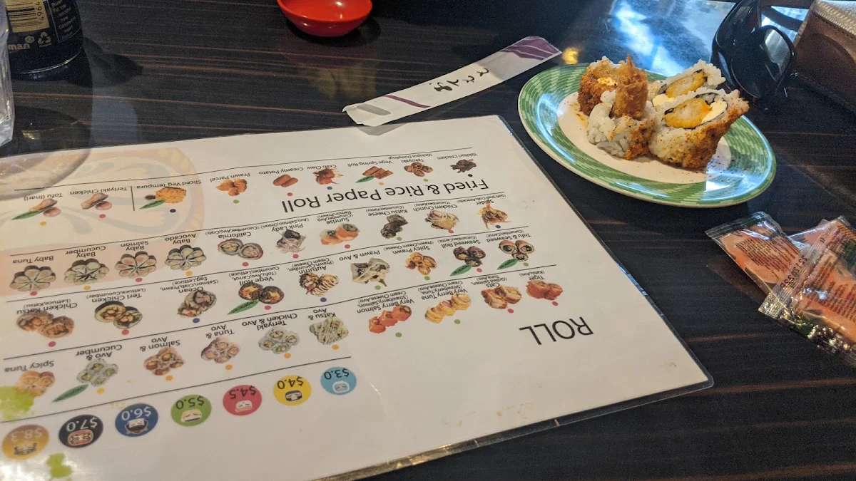 Menu, Sushi Revolution Darby