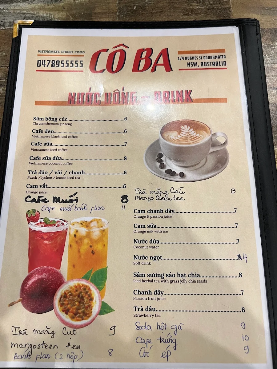 Menu, Cô Ba Cabramatta