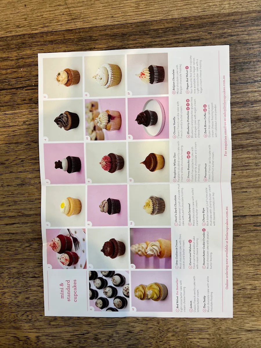 Menu, Little Cupcakes