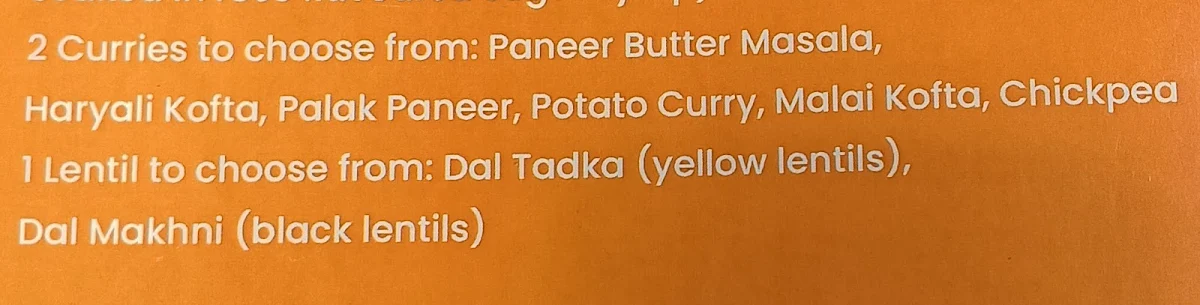 Menu, GOLGAPPA LAWNTON NORTH BRISBANE