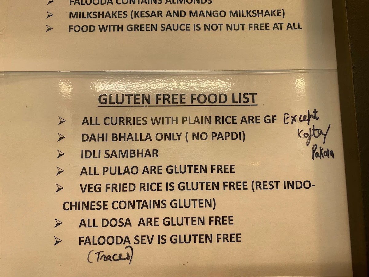 Menu, GOLGAPPA LAWNTON NORTH BRISBANE