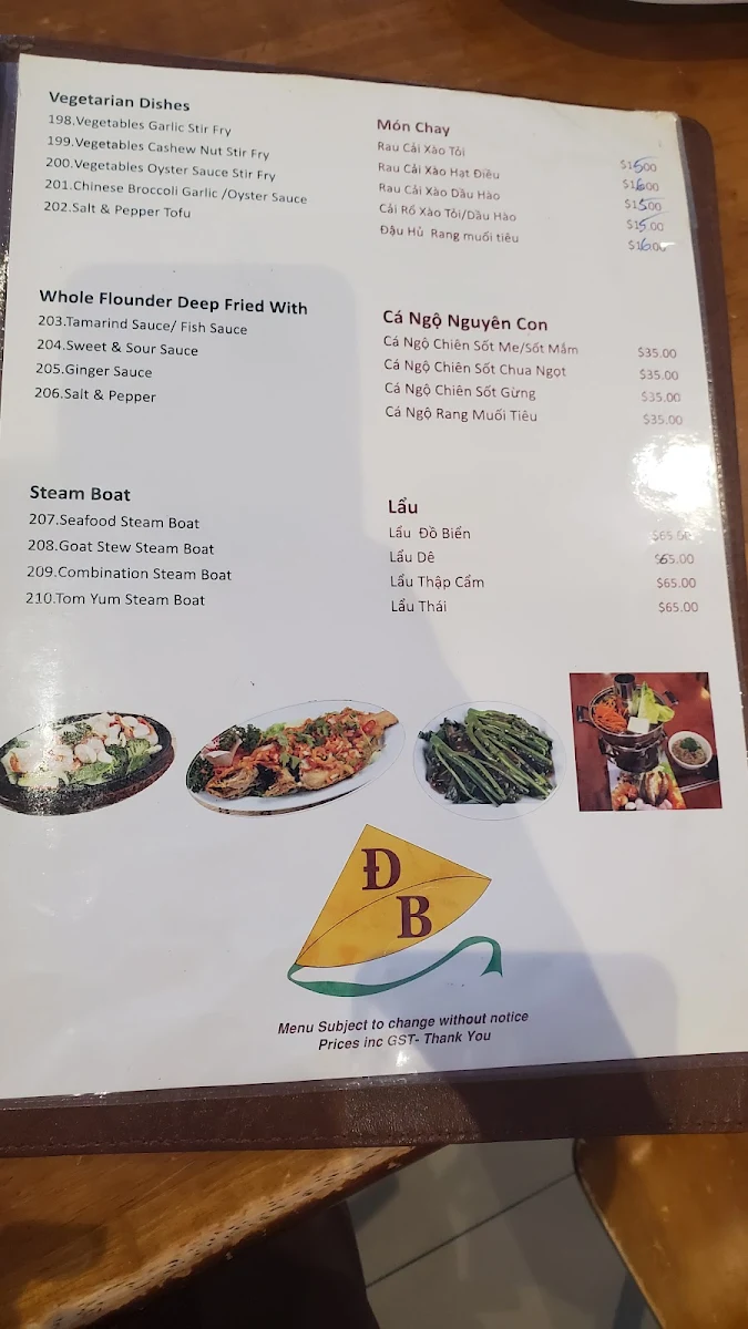 Menu, Dong Ba 2