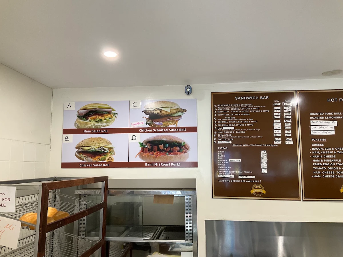 Menu, Croydon North Bakery Cafe