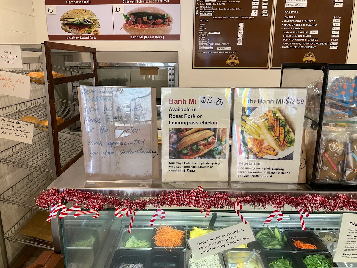 Menu, Croydon North Bakery Cafe