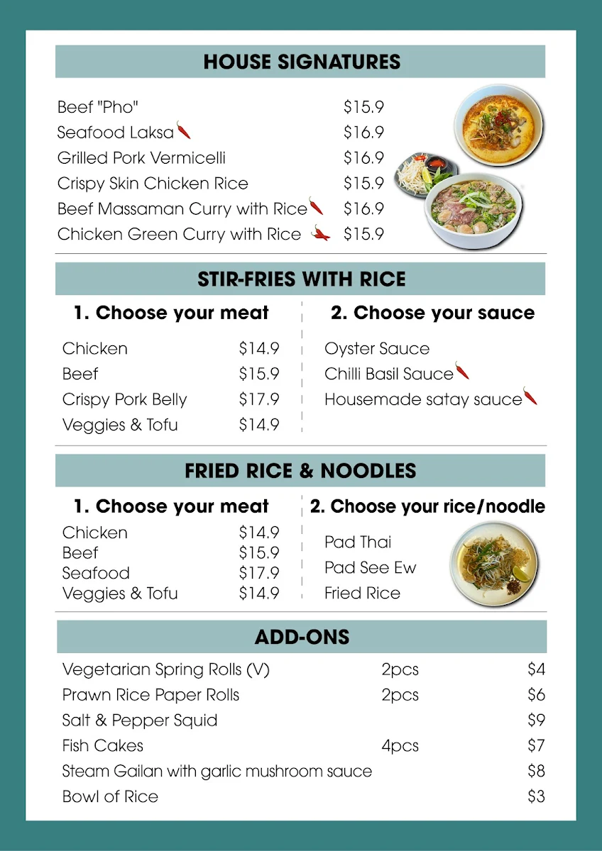 Menu, Savoury Dining Penrith