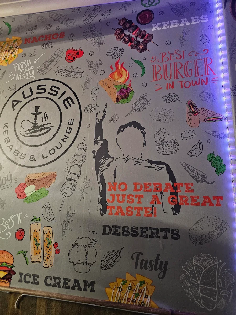 Menu, Aussie Kebabs & Lounge