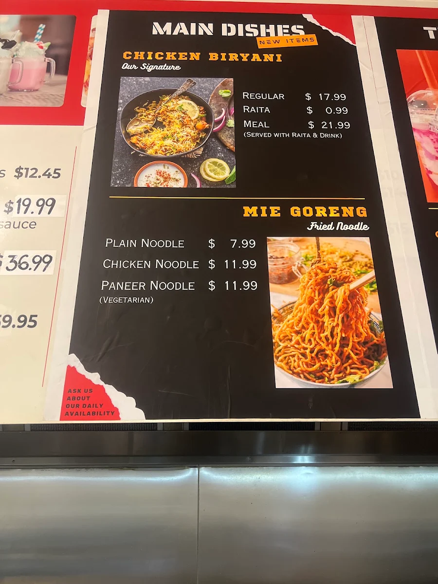 Menu, Aussie Kebabs & Lounge
