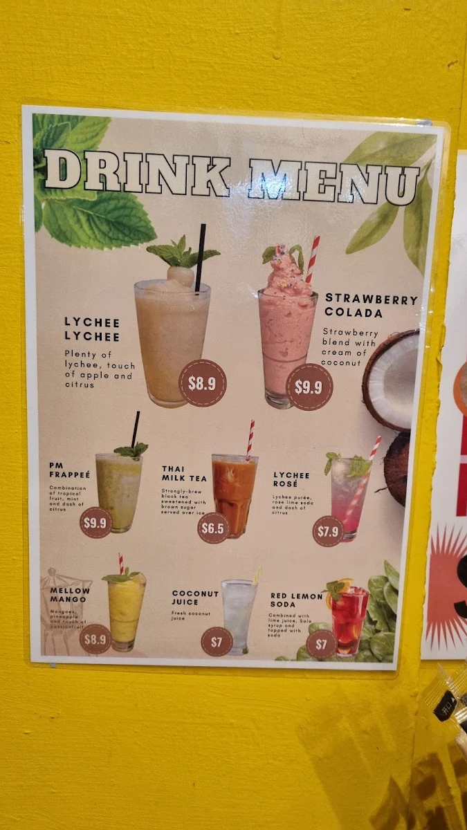 Menu, Nahm Tao Thai Kitchen