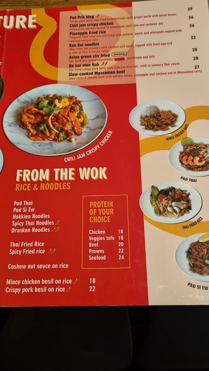 Menu, Nahm Tao Thai Kitchen