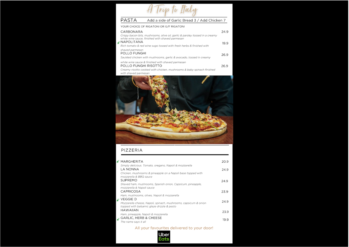 Menu, MoMa Social Cafe