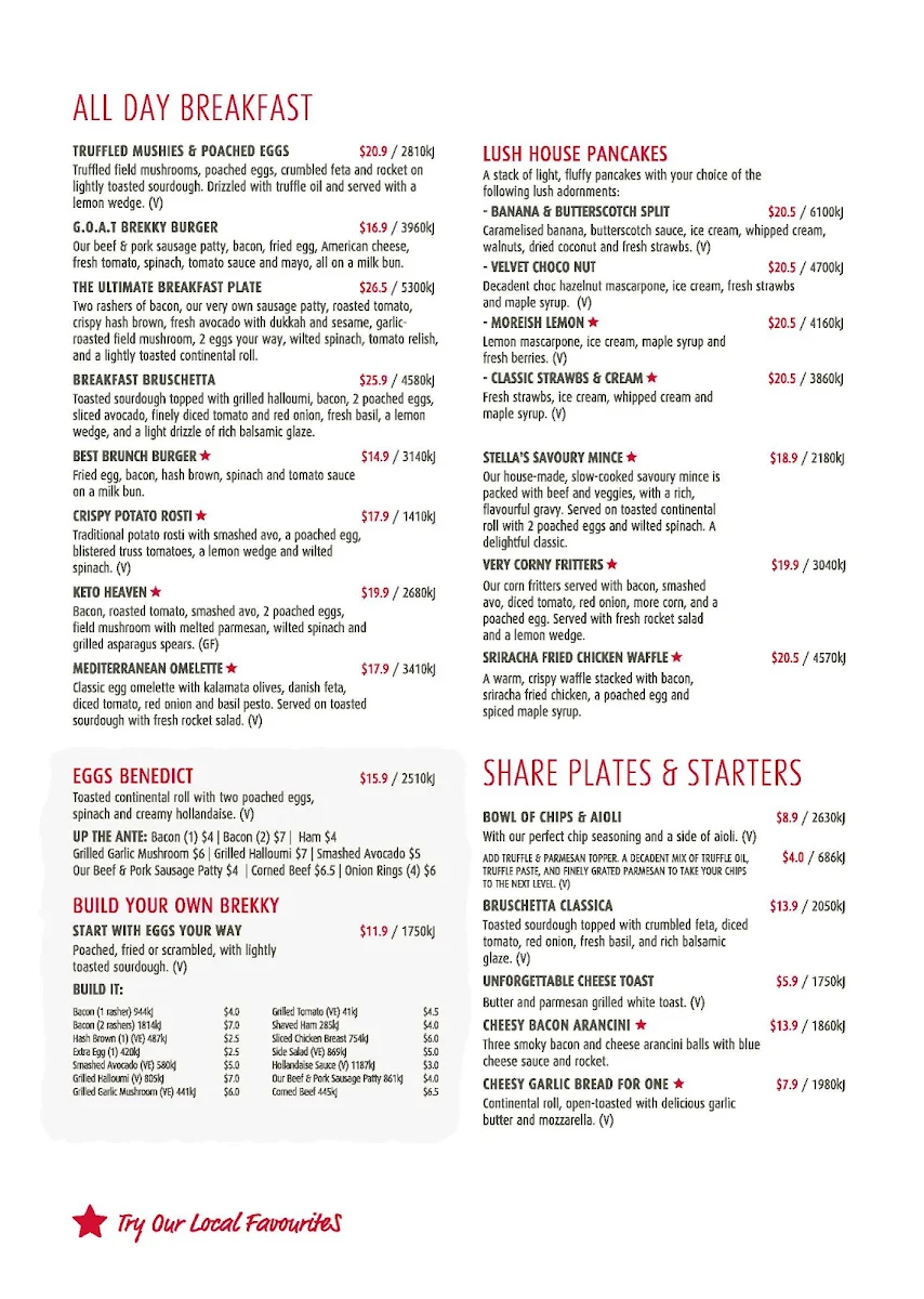Menu, Stellarossa Pumicestone