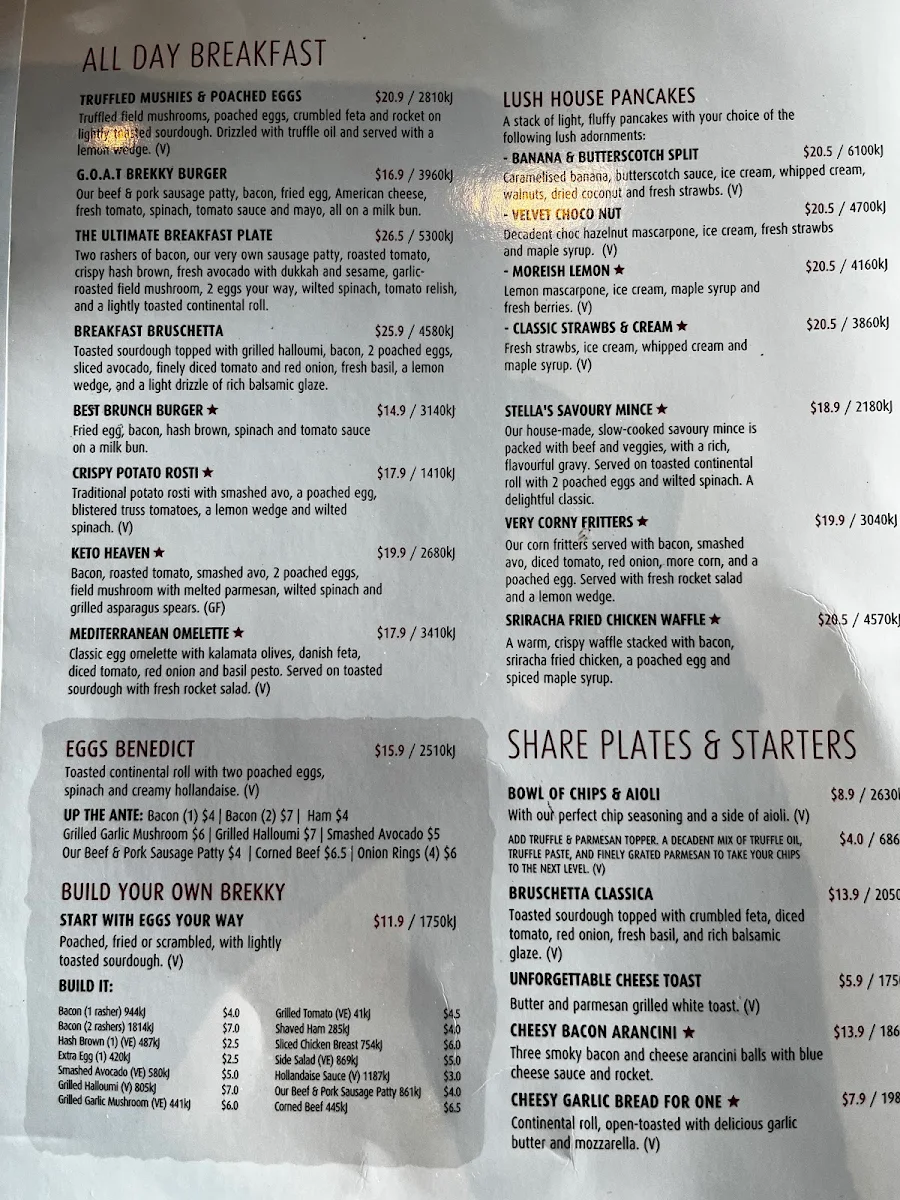 Menu, Stellarossa Pumicestone